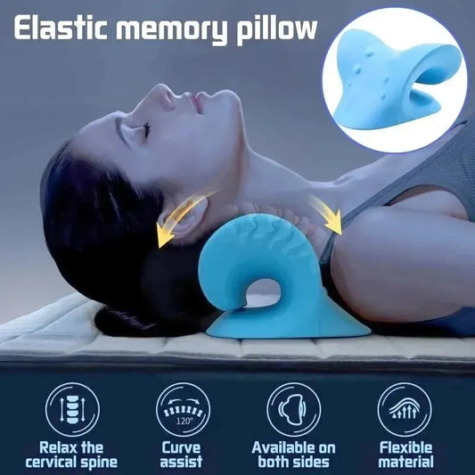 U-shaped shiatsu neck massage pillow with heat therapy for pain relief